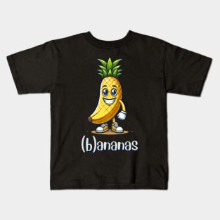 (b)ananas | Tropical Smile: Banana-Pineapple Fusion Character | Fruit | Ananas Kids T-Shirt